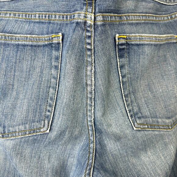 J.Crew Matchstick Medium Wash Frayed Mid Rise Denim Jeans Size 32 Short Petite - Picture 9 of 9